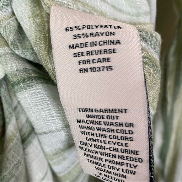 Nanette Lepore Green Sage Striped Tunic Size M - Picture 6 of 6